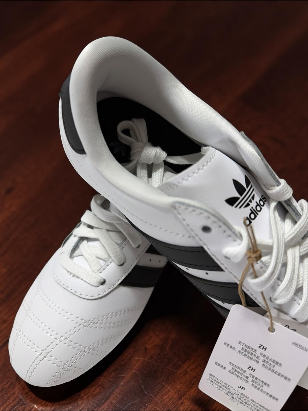 Adidas Originals Taekwondo Lace J White Black Gum Sole Sneakers Size 5 NEW